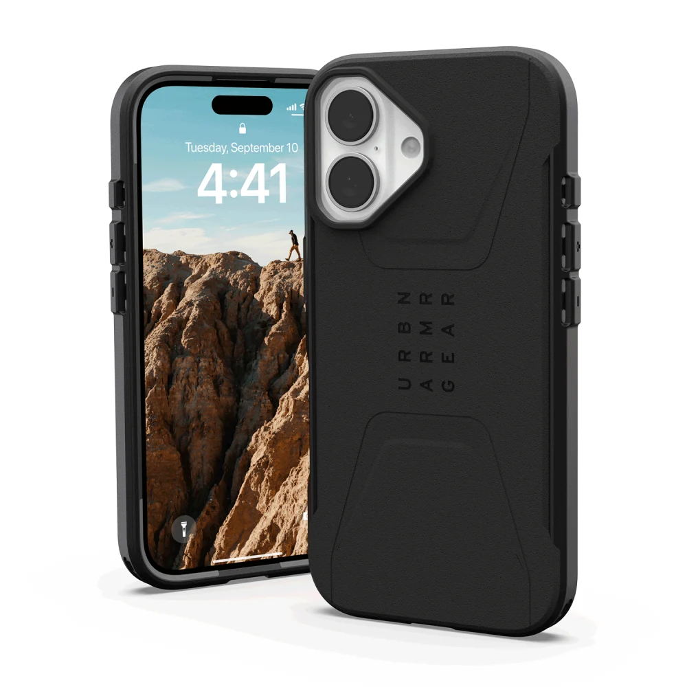 Urban Armor Gear (UAG) - Civilian MagSafe Case for Apple iPhone 16 - Black