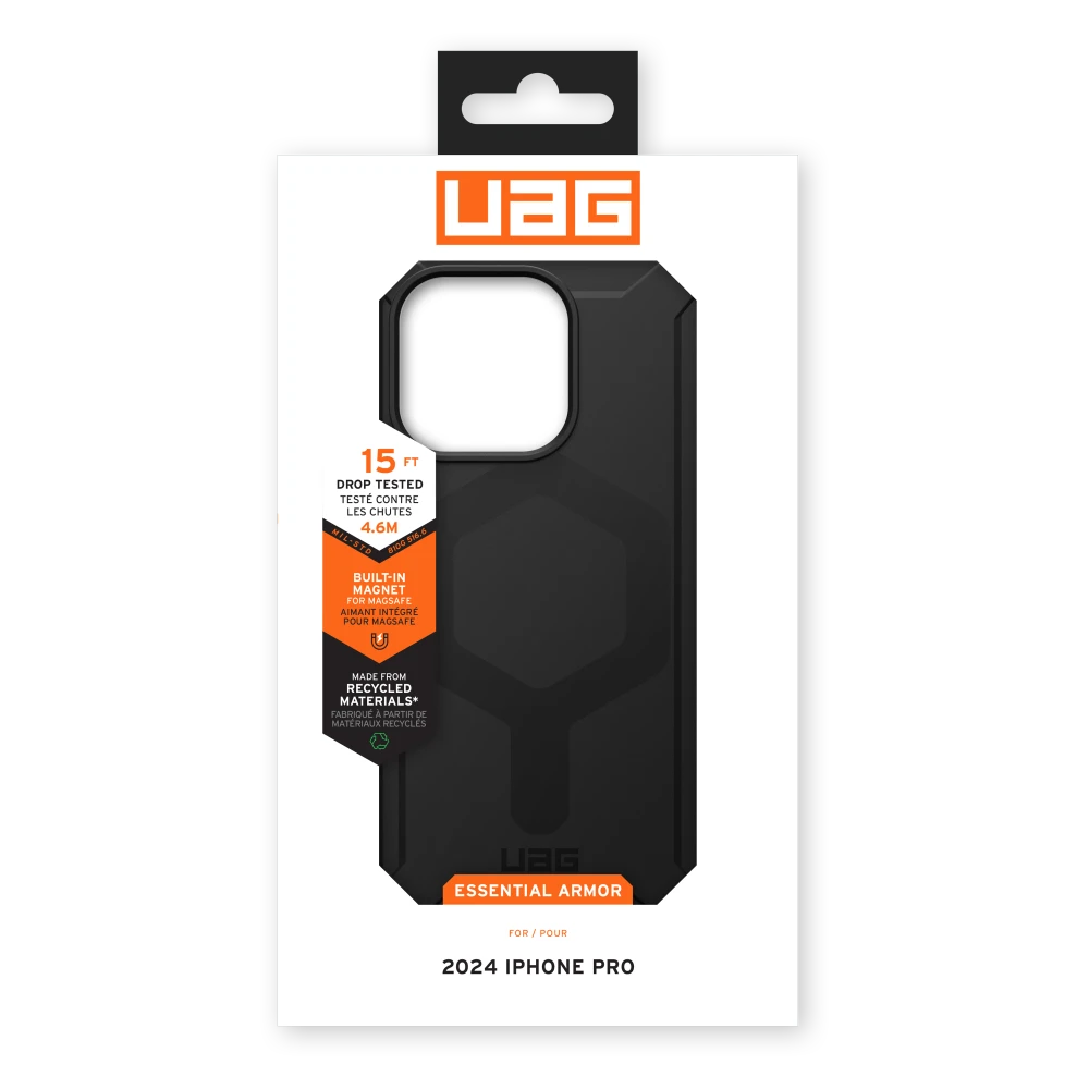 Urban Armor Gear (UAG) - Essential Armor MagSafe Case for Apple iPhone 16 Pro - Black