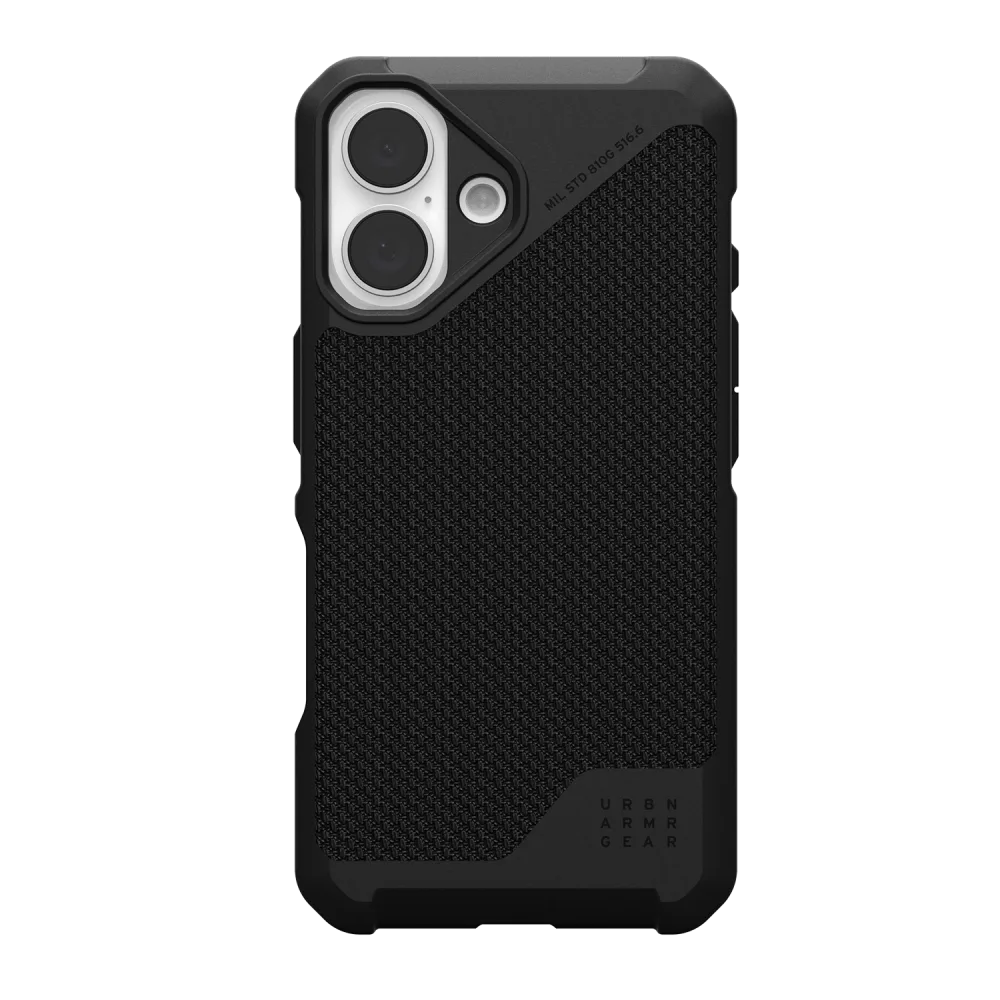 Urban Armor Gear (UAG) - Metropolis LT MagSafe Case for Apple iPhone 16 - Kevlar Black