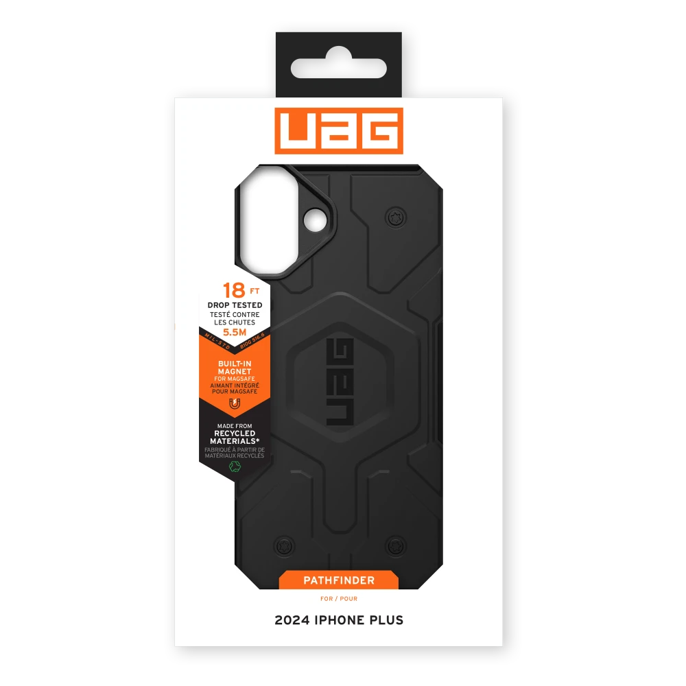 Urban Armor Gear (UAG) - Pathfinder Clear MagSafe Case for Apple iPhone 16 Plus - Black