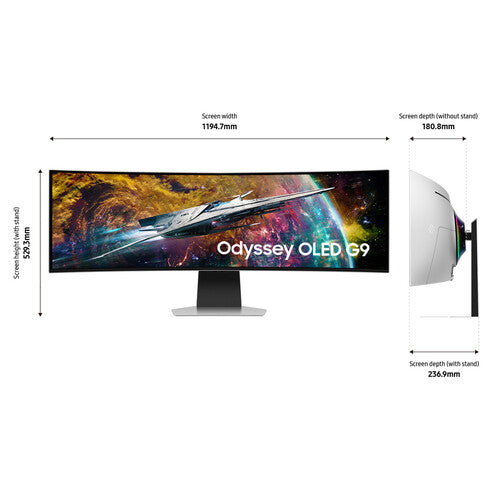 Samsung 49-Inch Odyssey OLED G9 Curved Gaming Monitor