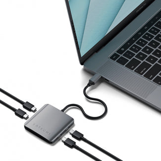 Satechi - 4 Port USB C Hub - Space Gray