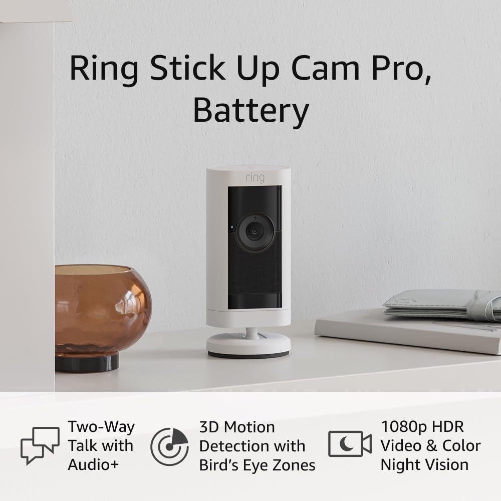 Ring Stick Up Cam Pro Battery Advanced Indoor/Outdoor Camera