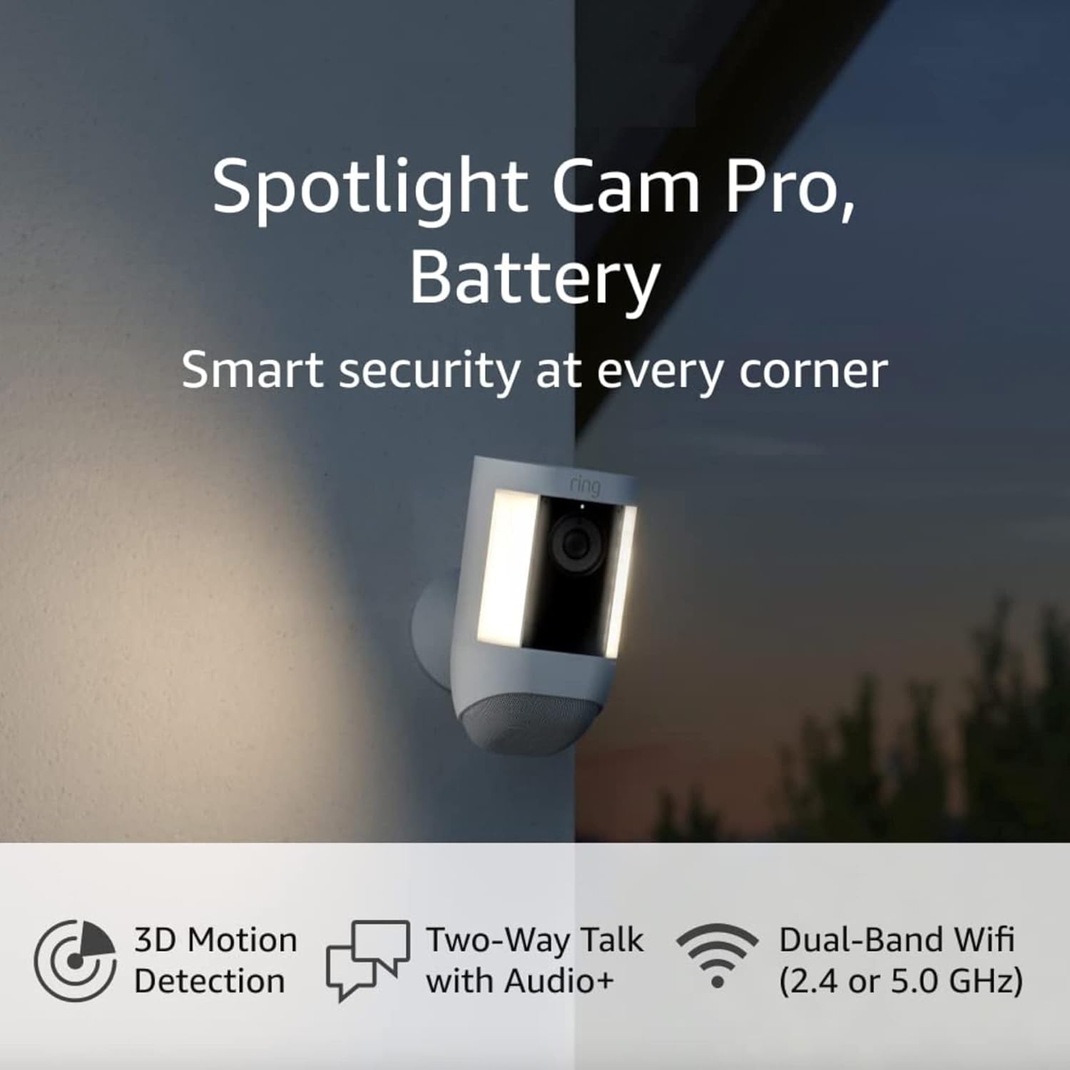 Ring Spotlight Cam Pro Outdoor Camera with Battery