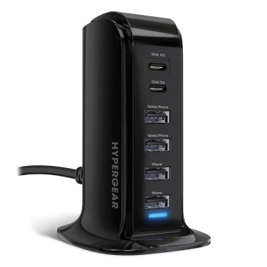 HyperGear Power Tower 42-Watt 6-USB Charging Station