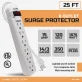 Digital Energy® 6-Outlet Surge Protector Power Strip with 2 USB Ports 25'