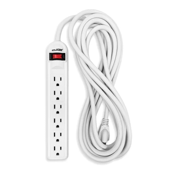 Digital Energy® 6-Outlet Surge Protector Power Strip 15'