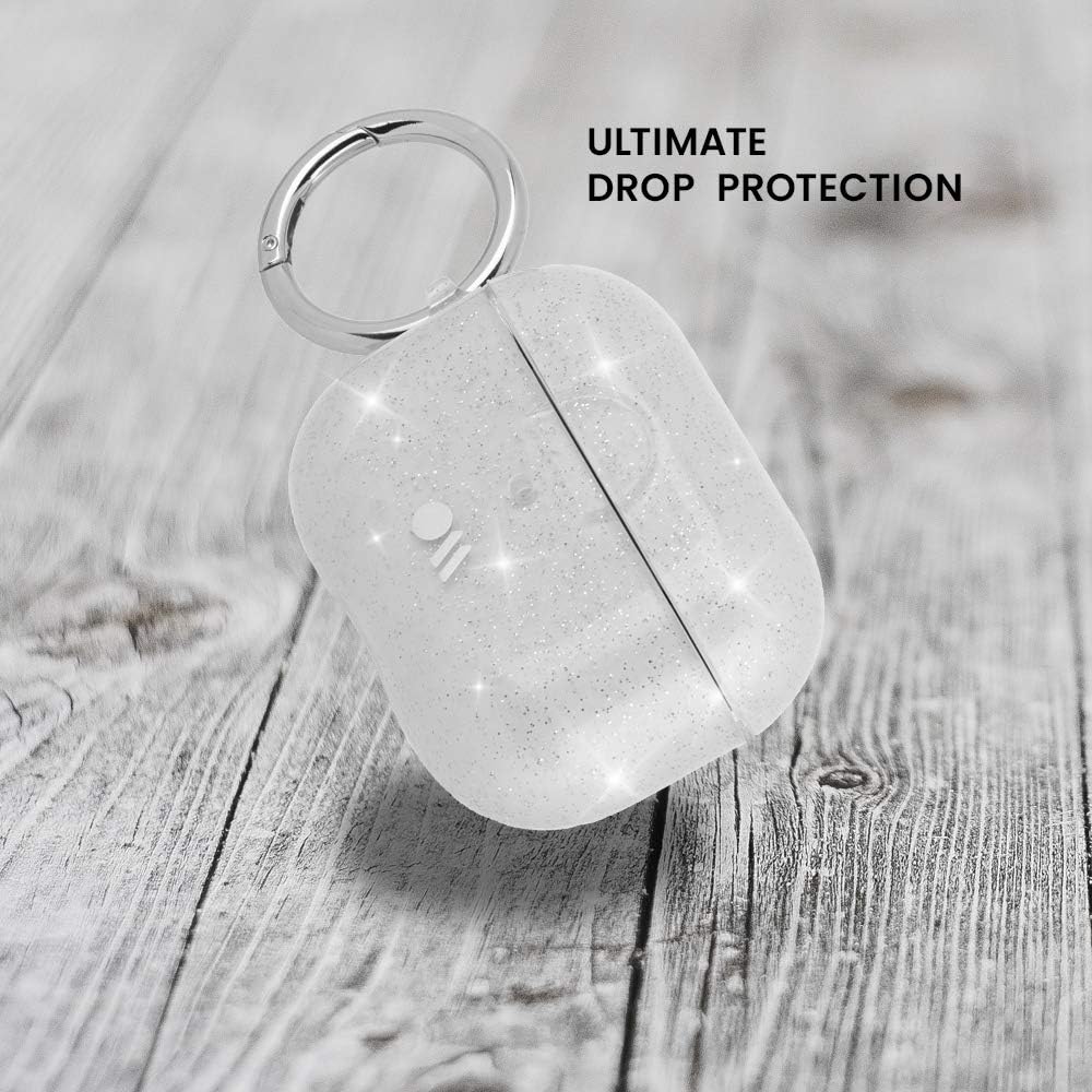 Case-Mate - AirPods Pro Case - Sheer Crystal Clear w/Silver Circular Ring