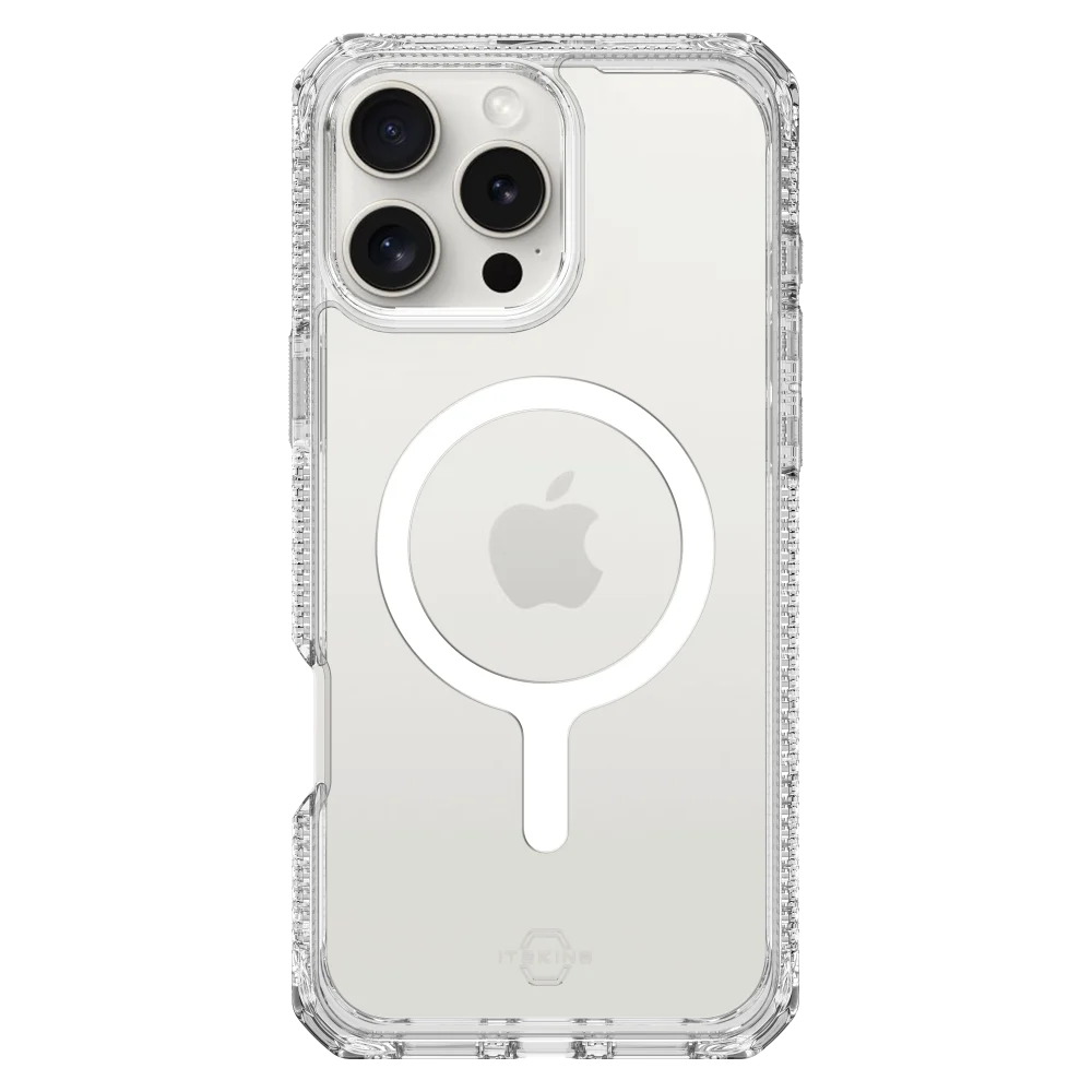 ITSKINS - Hybrid_R Clear MagSafe Case for Apple iPhone 16 Pro