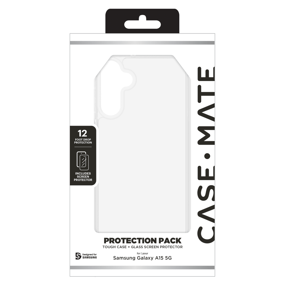 Case-Mate - Protection Pack Tough Case and Glass Screen Protector for Samsung Galaxy A15 5G