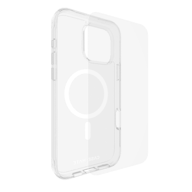 Case-Mate - Protection Pack Tough MagSafe Case and Glass Screen Protector for Apple iPhone 16 Pro Clear