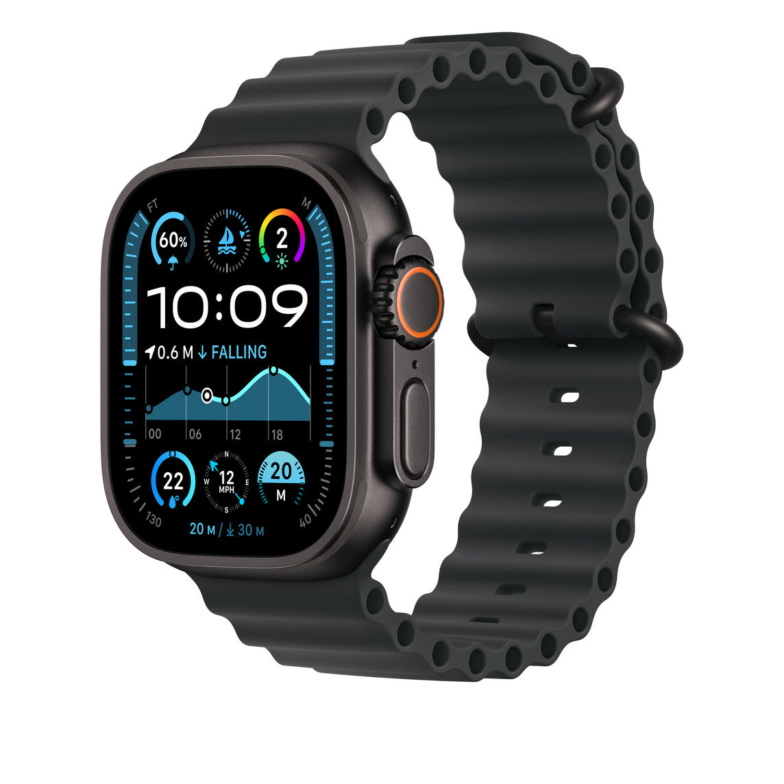 Apple Watch Ultra 2 Black Titanium / Black Ocean Band