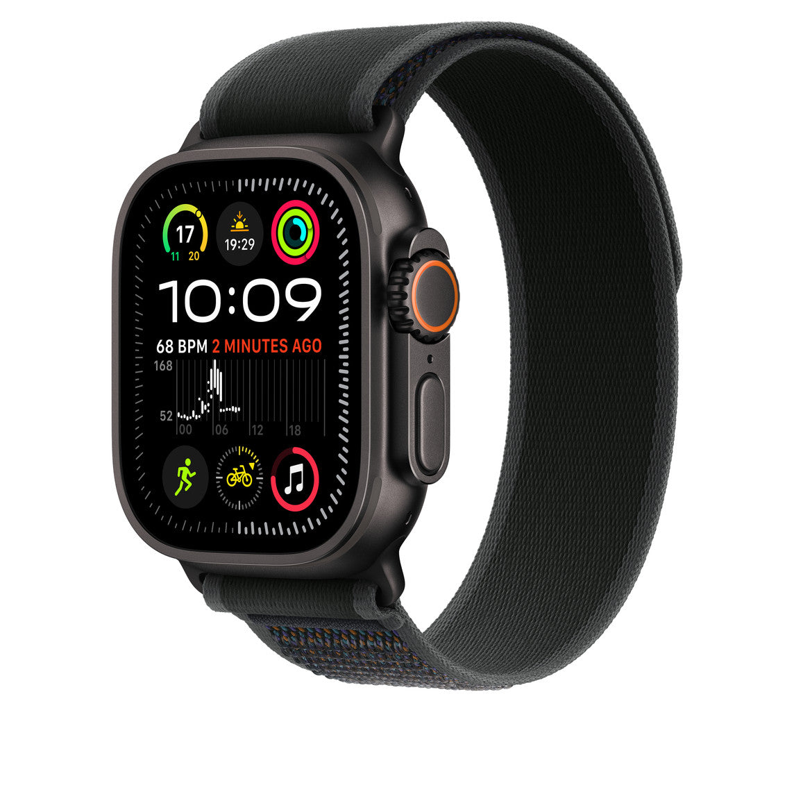 Apple Watch Ultra 2 Black Titanium / Black Trail Loop Band