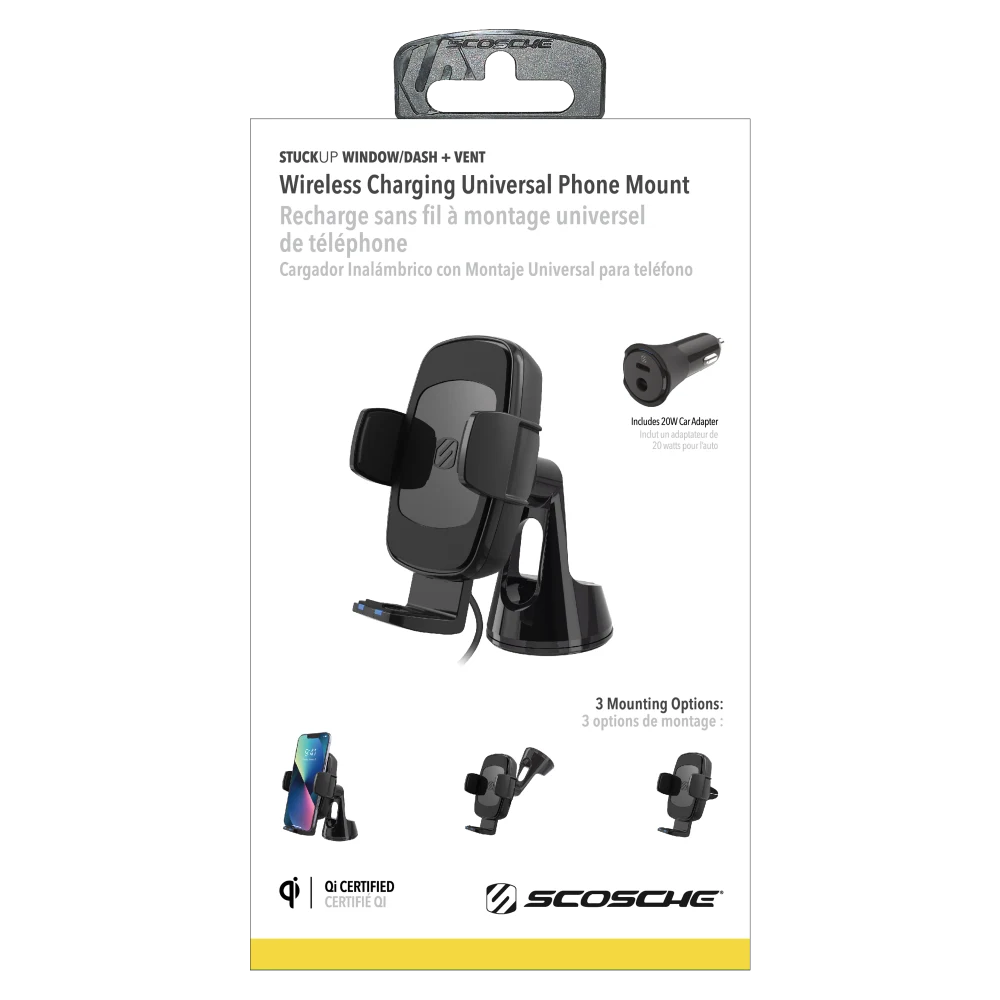 Scosche 15W Wireless Charging Universal Car Mount