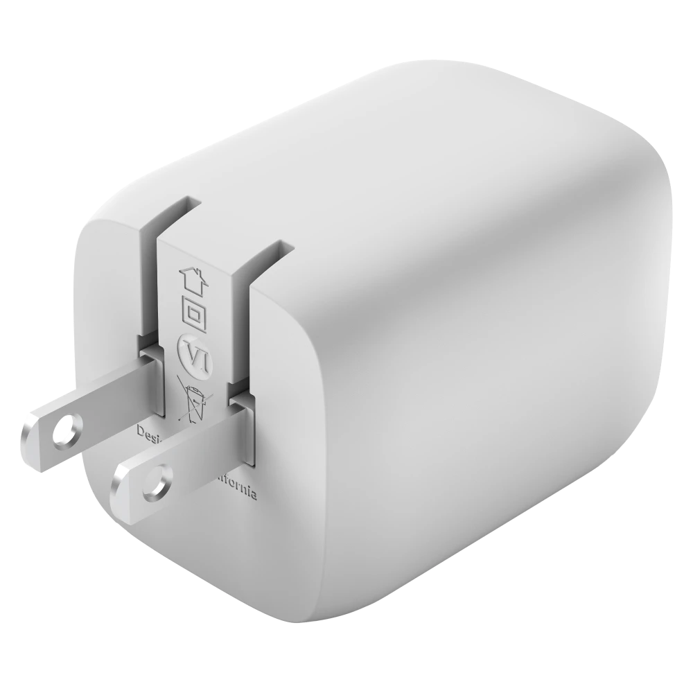 Belkin 65W Dual USB C GaN Wall Charger with PPS and USB C to USB C Cable