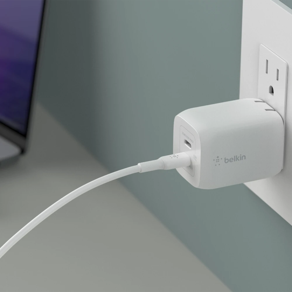 Belkin 65W Dual USB C GaN Wall Charger with PPS and USB C to USB C Cable