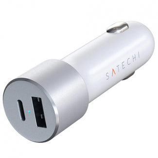 Satechi  USB-C / USB A Car Charger 72W Power Delivery - Silver