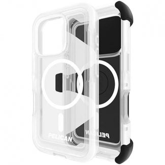 Pelican - Voyager MagSafe Case with Holster for Apple iPhone 16 Pro Max - Clear