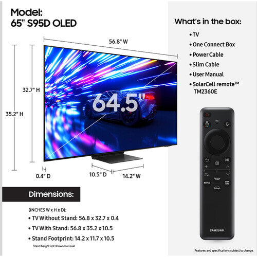 Samsung S95D 65" HDR 4K UHD OLED Smart TV (2024)