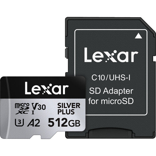 Lexar Professional SILVER PLUS UHS-I microSDXC Memory Card with SD Adapter