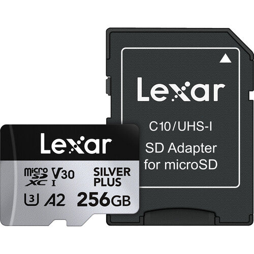 Lexar Professional SILVER PLUS UHS-I microSDXC Memory Card with SD Adapter