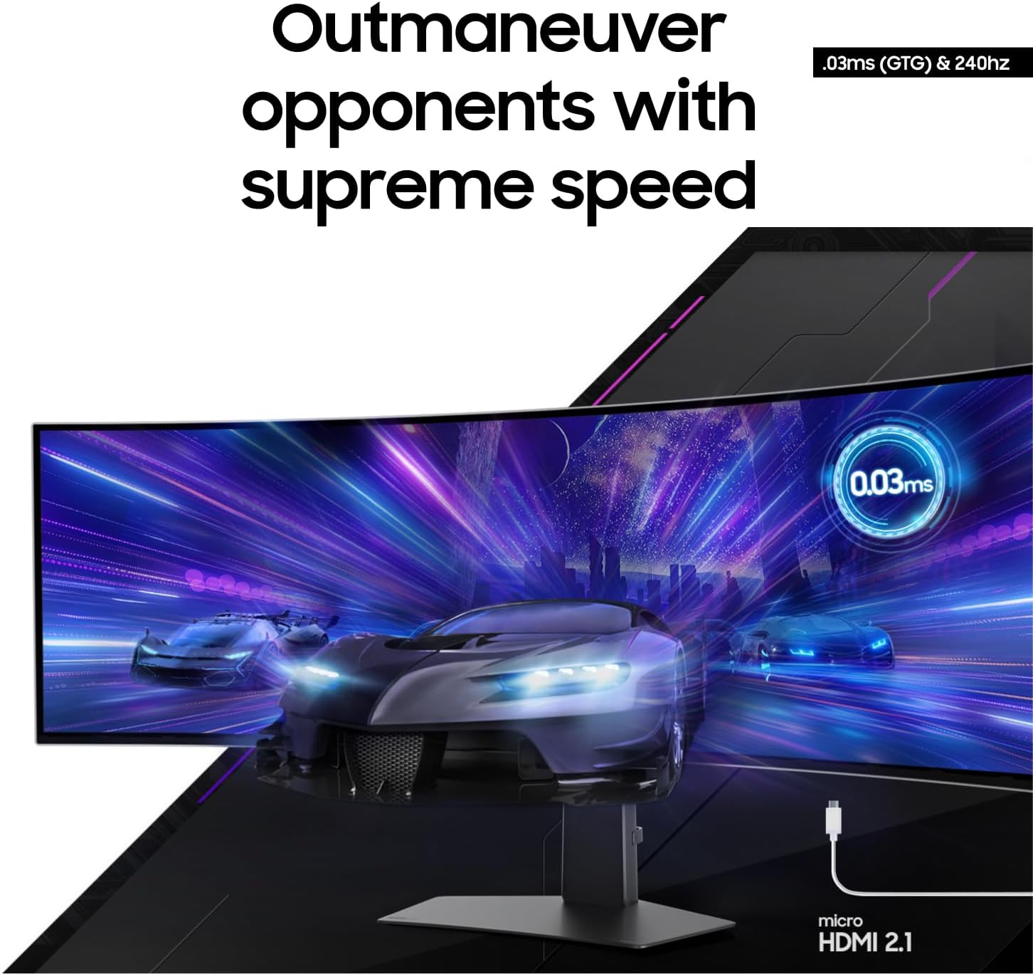 Samsung 49-Inch Odyssey QD-OLED G9 G95SC Series Curved Smart Gaming Monitor