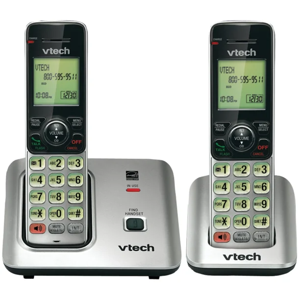 VTech CS66192 DECT 6.0 2-Handset Cordless Expandable Speakerphone with Caller ID