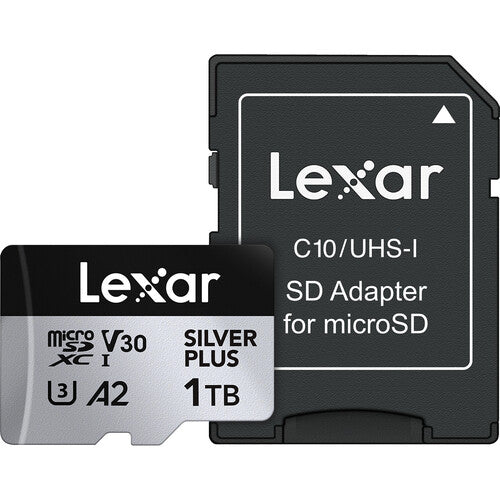 Lexar Professional SILVER PLUS UHS-I microSDXC Memory Card with SD Adapter