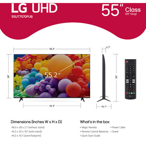 LG UT75 Series 55" 4K HDR Smart LED TV (2024)