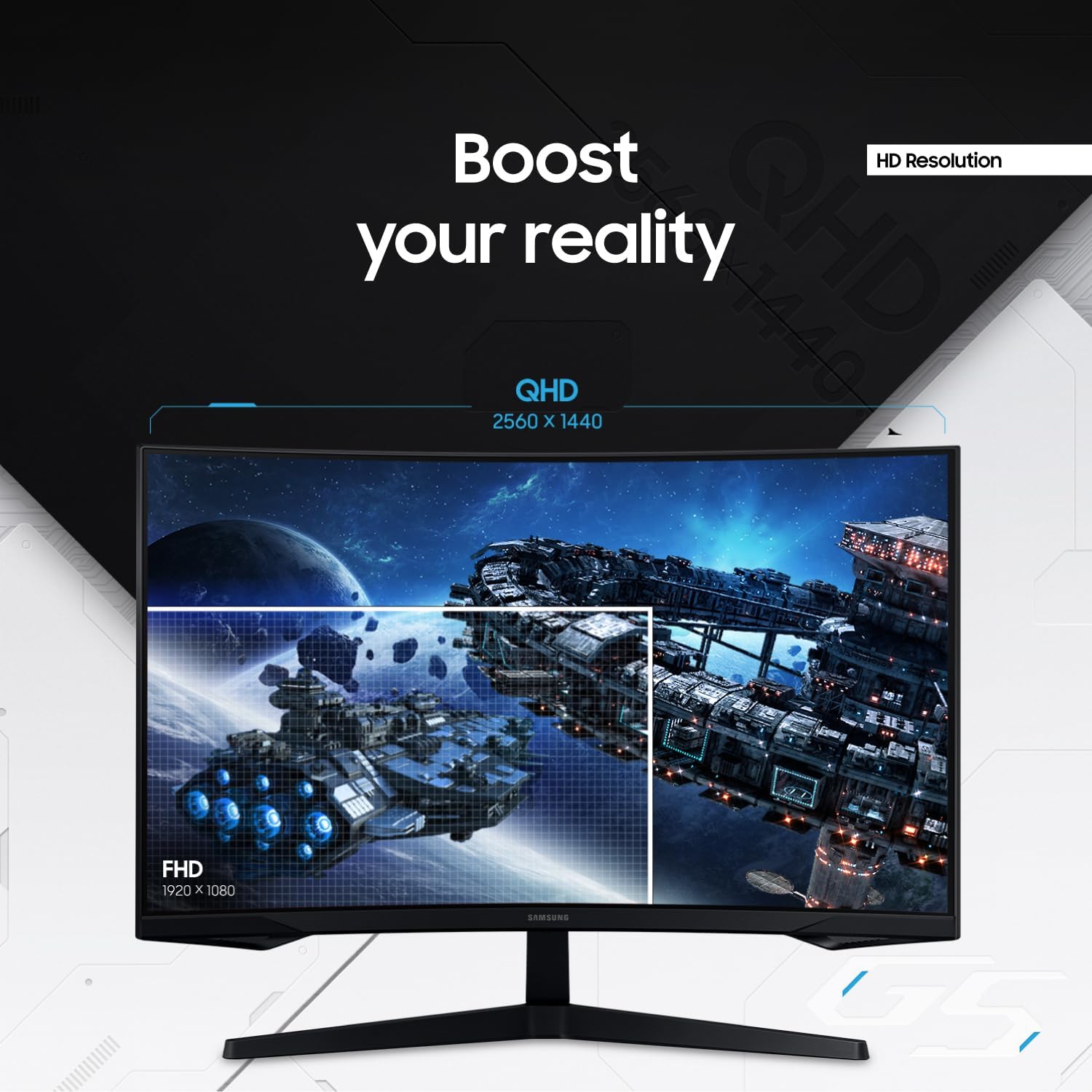 Samsung 32-Inch Odyssey G55C Series QHD 1000R Curved Gaming Monitor