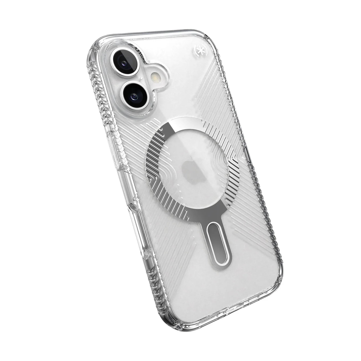 Speck - Presidio Perfect Clear Grip Case with ClickLock for Apple iPhone 16 - Clear