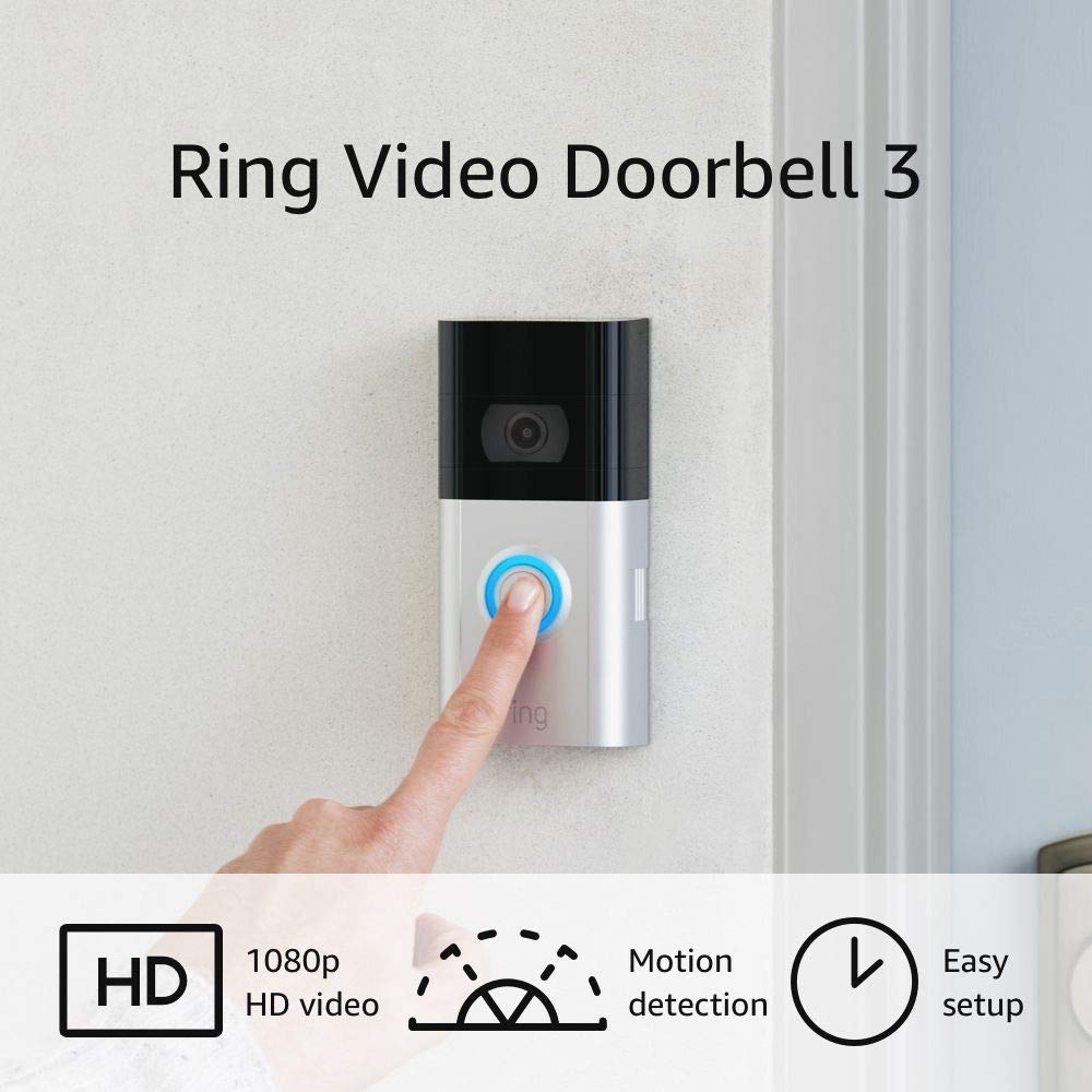 Ring Video Doorbell 3 with Battery or Hardwired Power (3rd Generation)