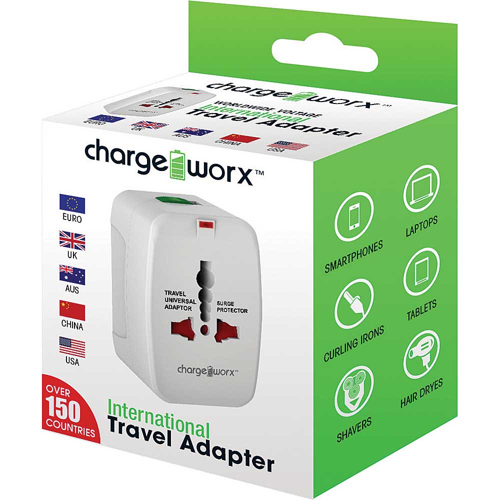 chargeworx international travel adapter