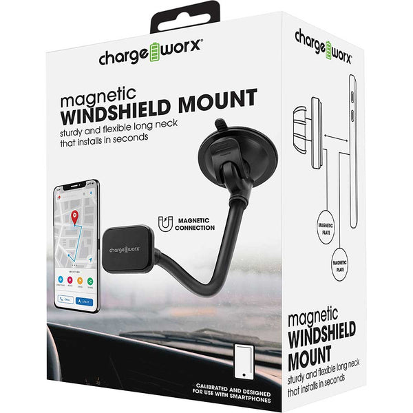 Chargeworx Magnetic Windshield Mount with Flexible 14 Neck